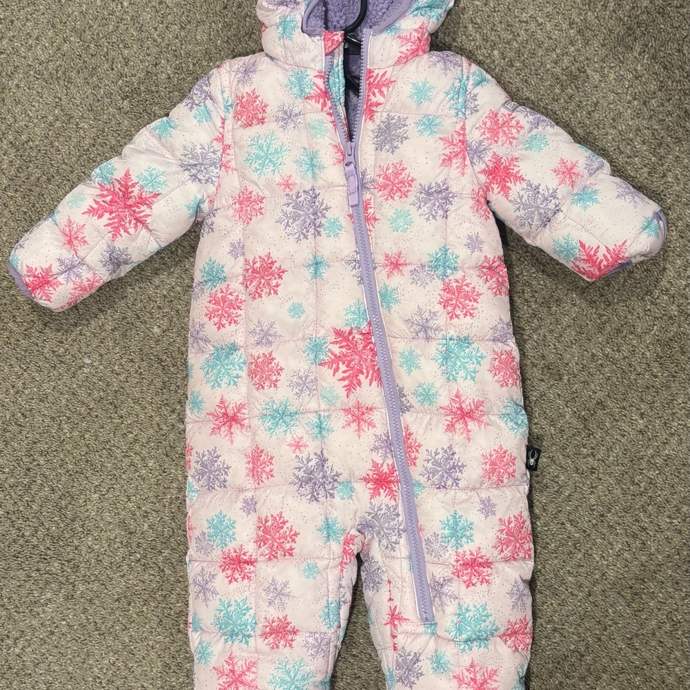Spyder Kids Snowflake Print Jacket - Pink, Blue, Purple